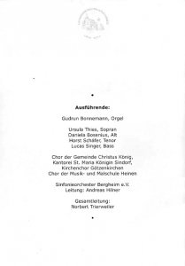 Kirchenkonzert 19.11.2017 Programm